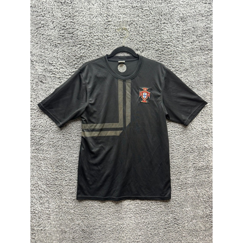 Portugal National Team 2013 Away #7 Ronaldo Short Sleeve Jersey Black Size XL